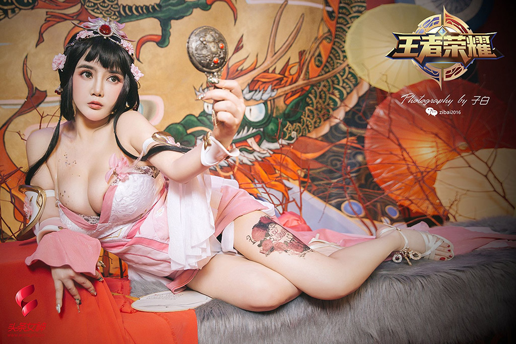 性感温心怡演绎妖艳王者甄姬