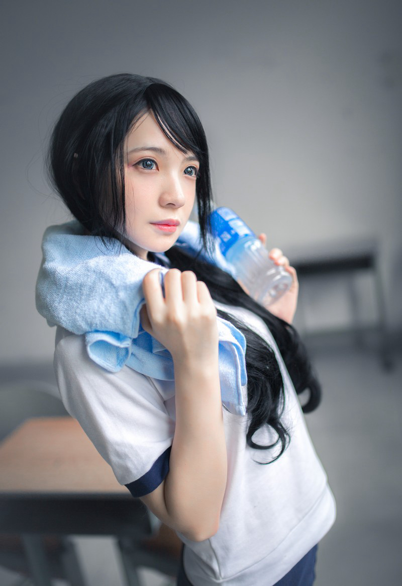 疯猫cosplay性感白丝美腿JK诱惑写真套图